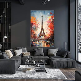 Eiffel Tower Artistic Travel Poster