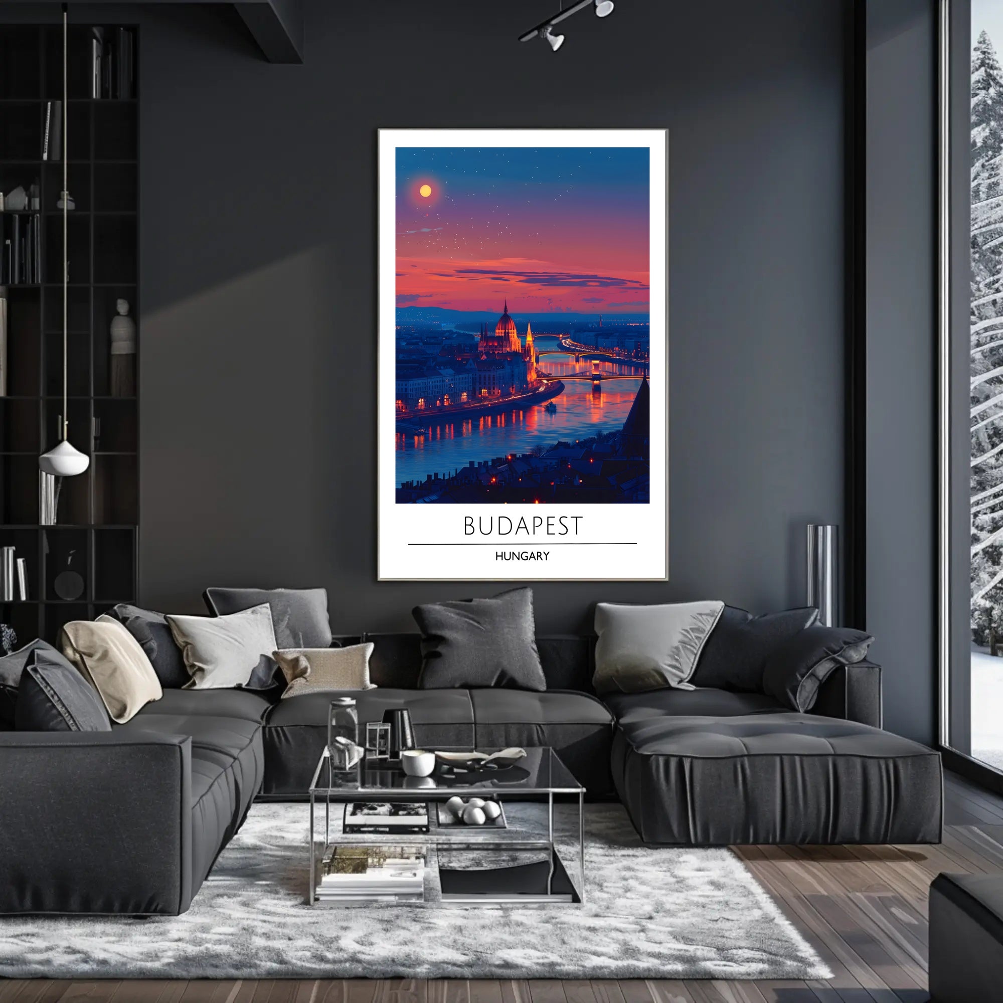 Budapest Twilight Serenity Urban or Cityscape Poster