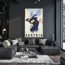 Austria Skiing Adventure Poster