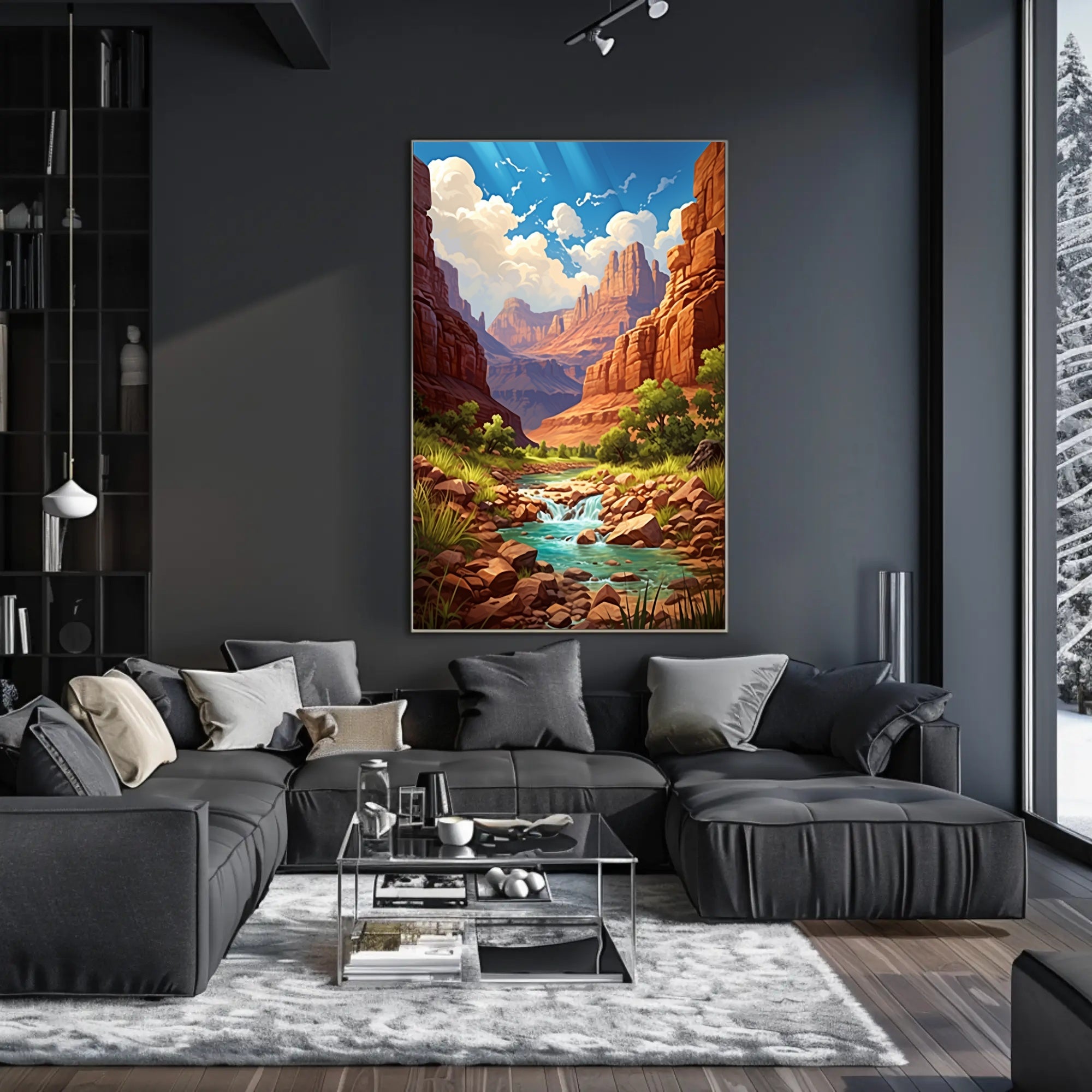 Majestic Canyon Landscape Poster