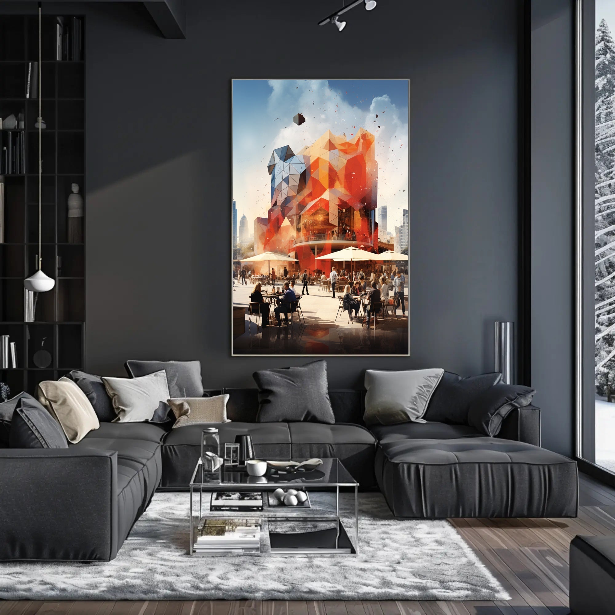 Geometric Urban Oasis Poster