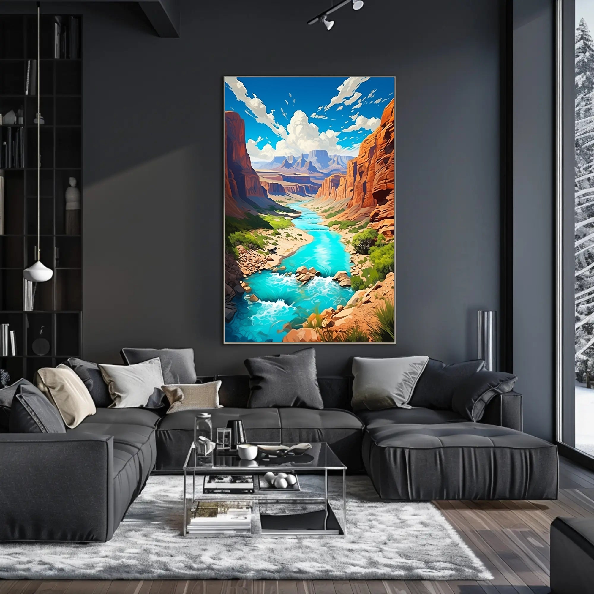 Majestic Canyon Landscape Poster