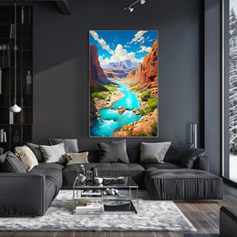 Majestic Canyon Landscape Poster