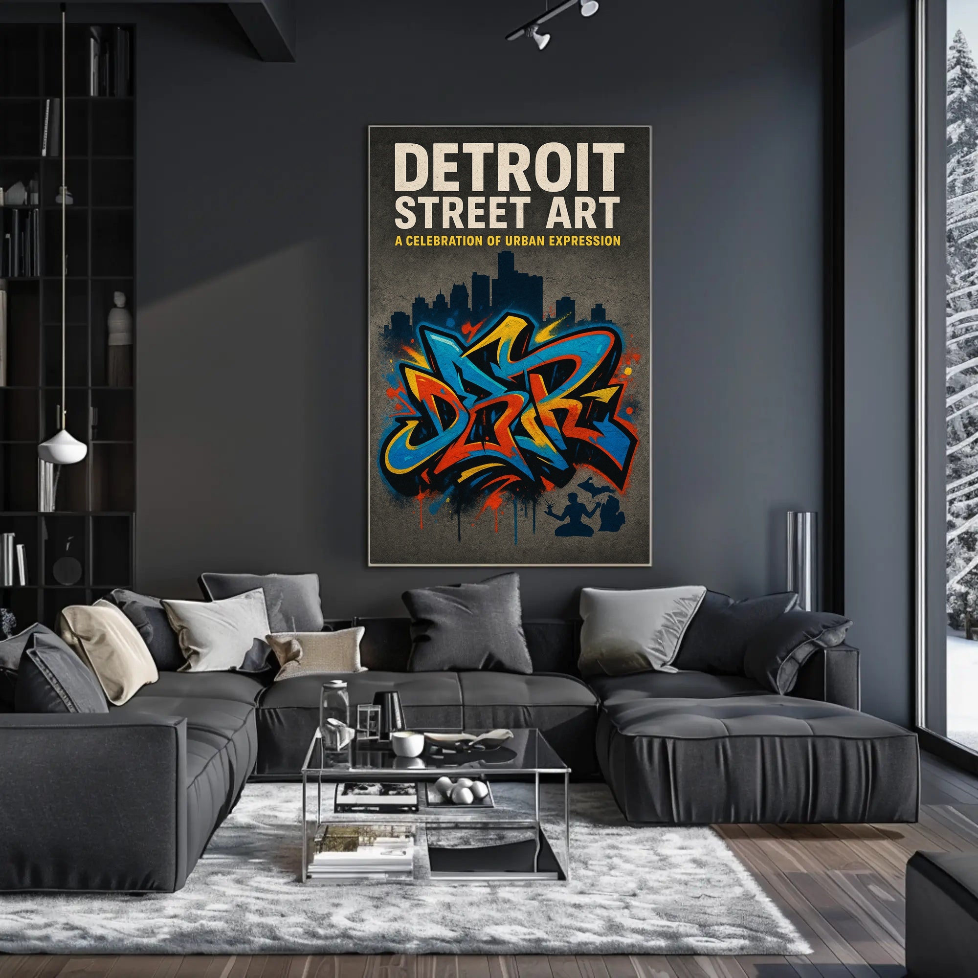Detroit Street Art Wall Art Print PosterGoat