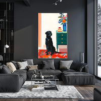 Black Labrador Poster Modern Cake Art Print