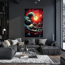 The Great Wave At Sunset Poster PosterGoat