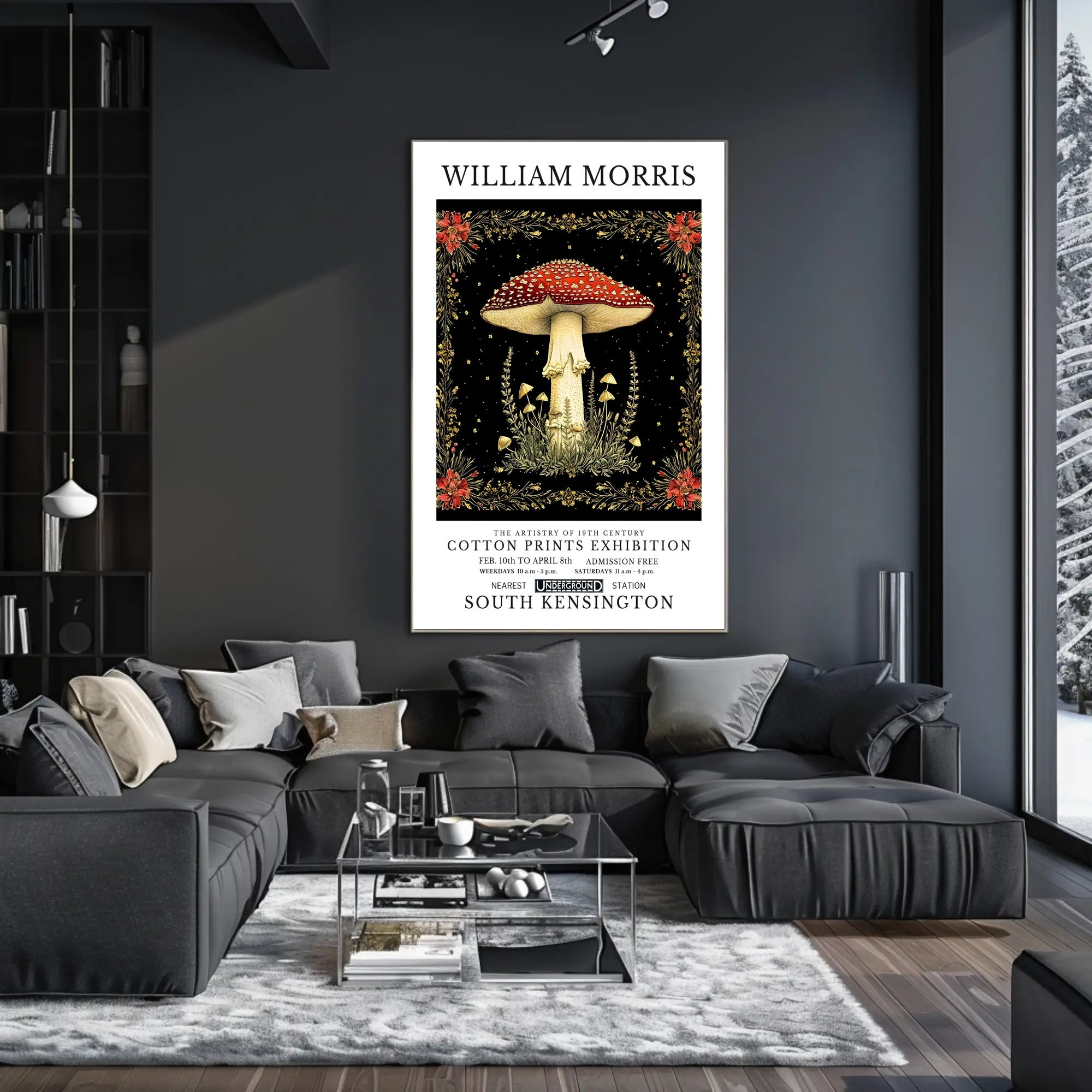 William Morris Cotton Prints Exhibition Poster