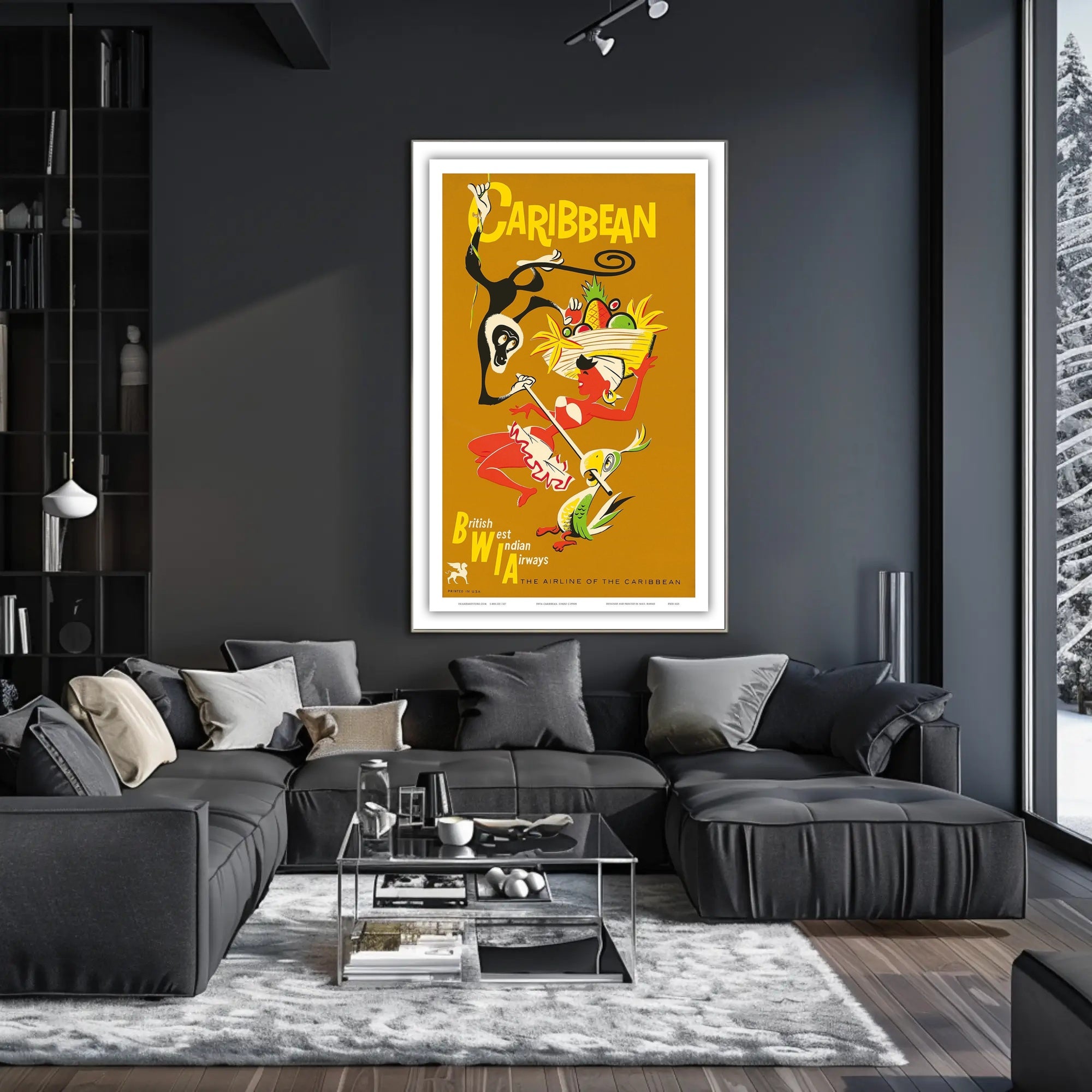 Caribbean Adventure Vintage Travel Poster PosterGoat