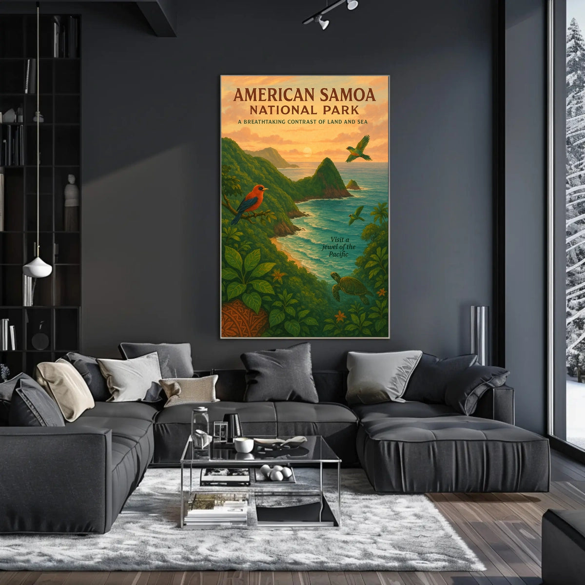American Samoa National Park Travel Adventure Poster