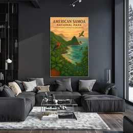 American Samoa National Park Travel Adventure Poster