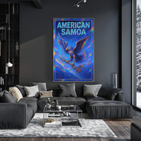 American Samoa Vibrant Eagle Poster