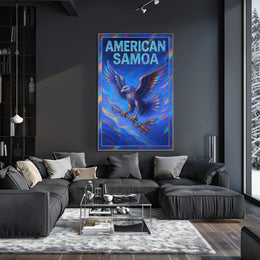 American Samoa Vibrant Eagle Poster