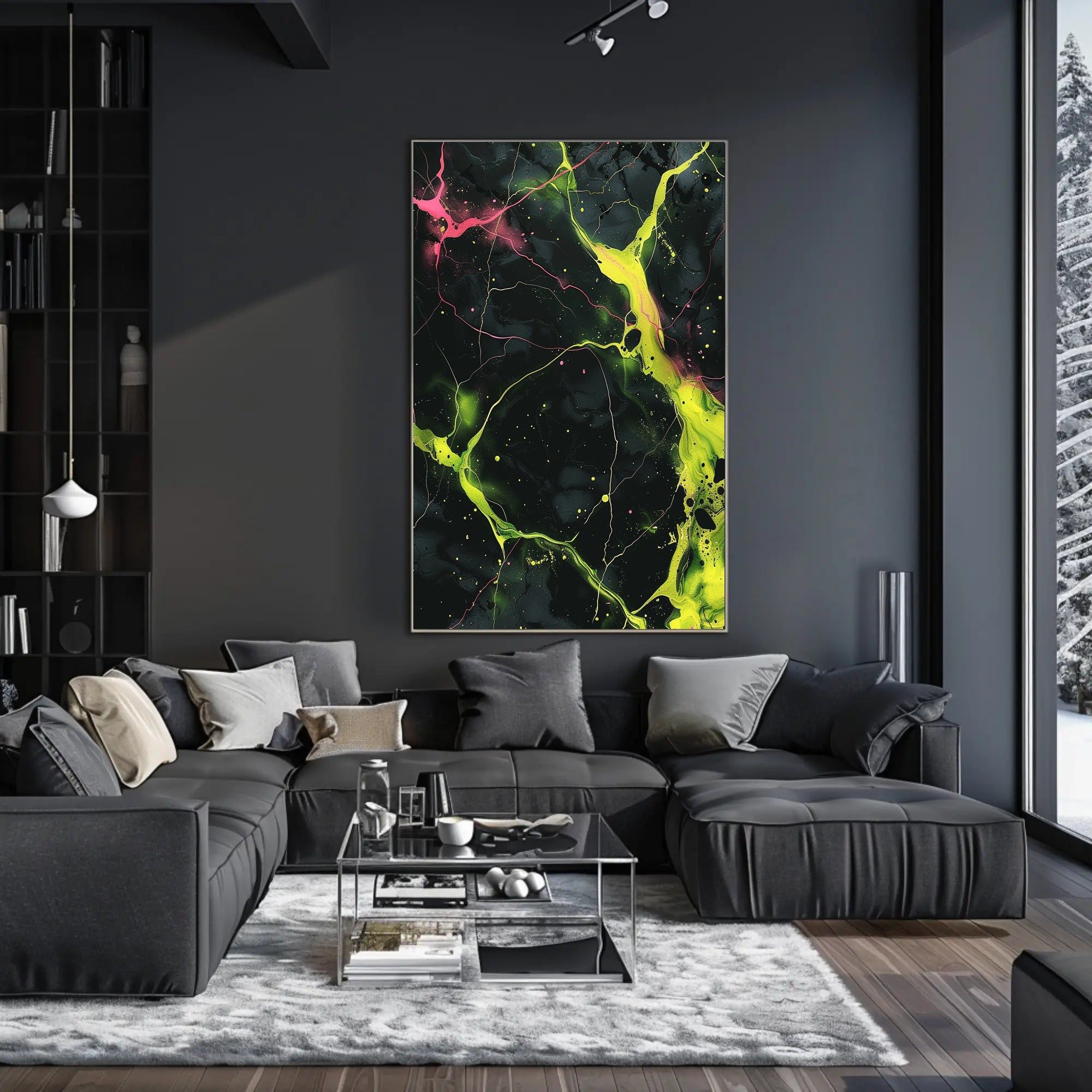Neon Abstract Abstract Poster PosterGoat