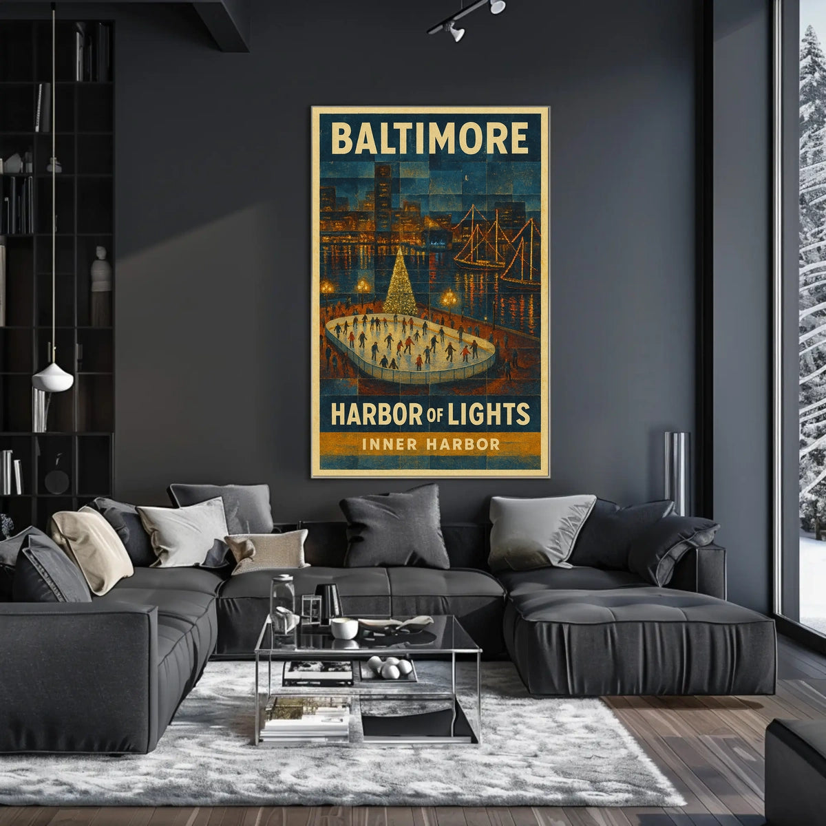 Baltimore Harbor Of Lights Poster
