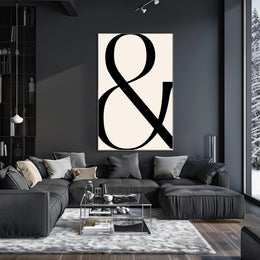 Stylized Ampersand Minimalist Artistic Poster PosterGoat