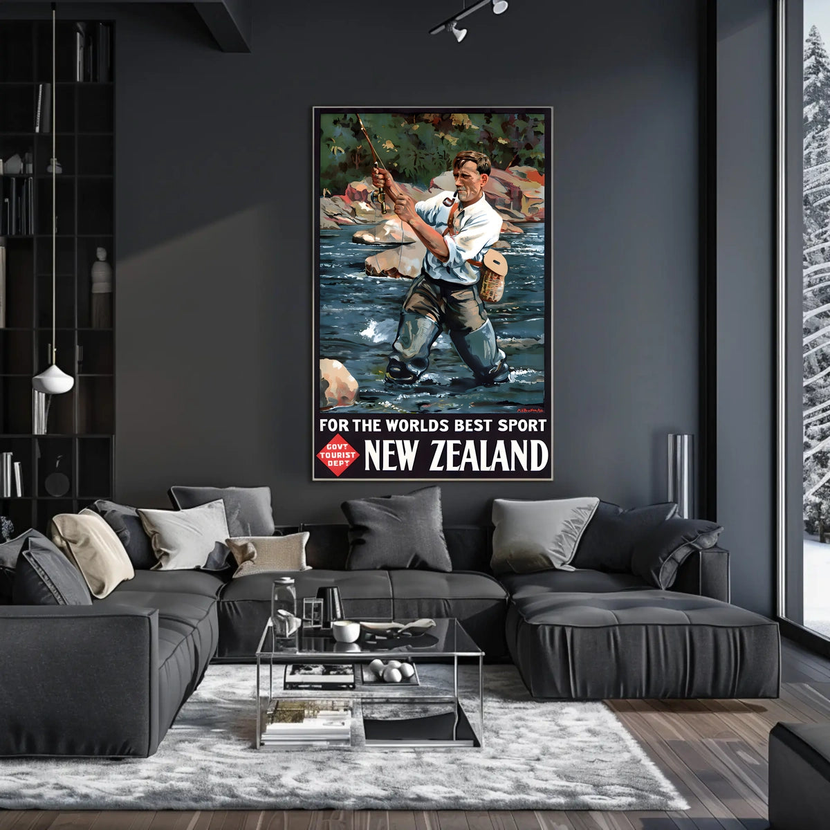 New Zealand Fishing Adventure Poster
