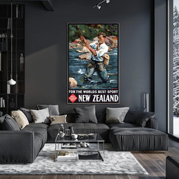 New Zealand Fishing Adventure Poster
