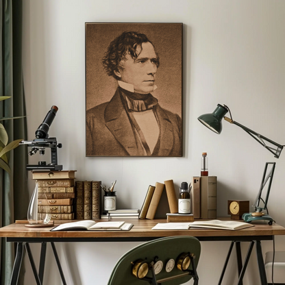 Franklin Pierce 14th President Sepia Photo