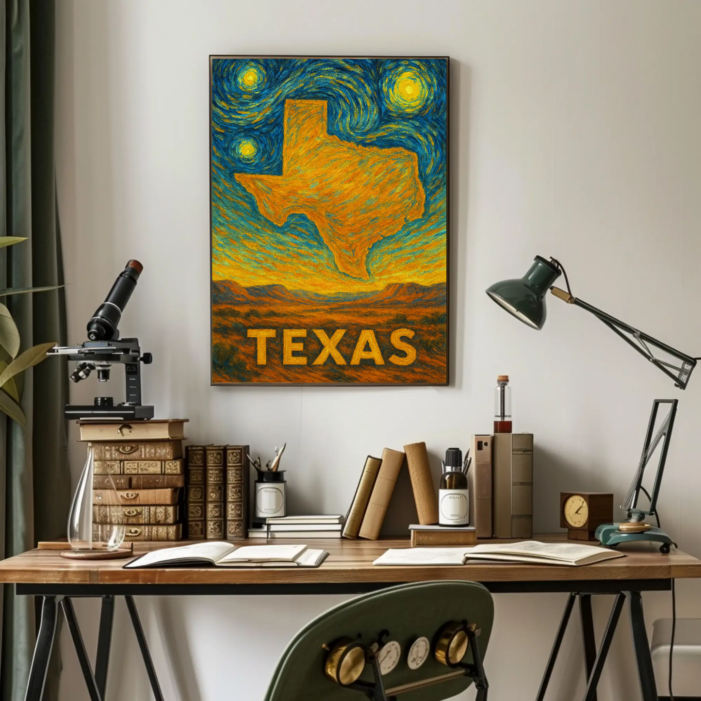 Texas Starry Night Poster