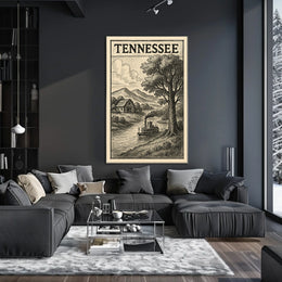 Tennessee Landscape Illustration Poster
