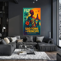 São Tomé and Príncipe Travel Poster Vibrant Island Escape PosterGoat