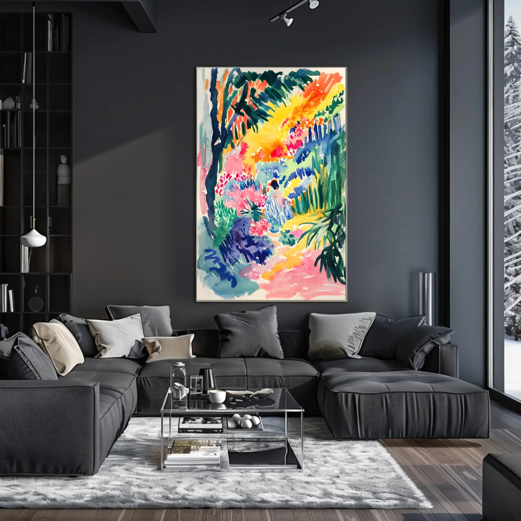 Vibrant Expressionist Landscape Art Poster - Abstract, Artistic, or Pop Culture Poster