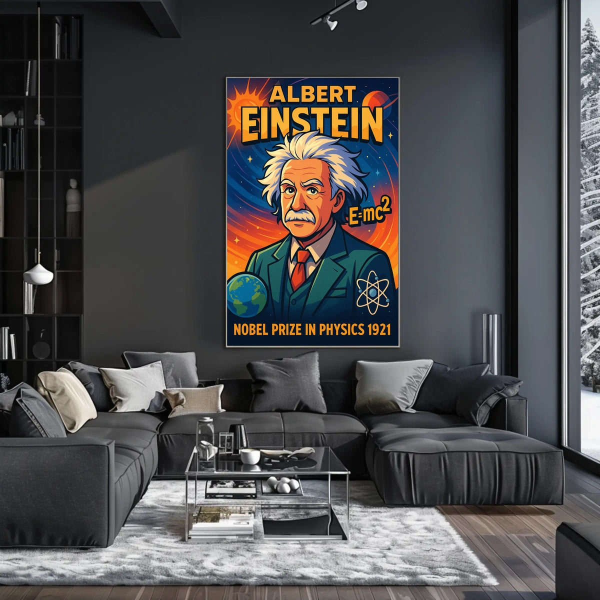 Einstein Vintage Scholarly Physics Poster