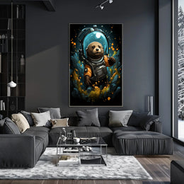 Cosmic Otter Adventure Poster Interstellar Space Journey