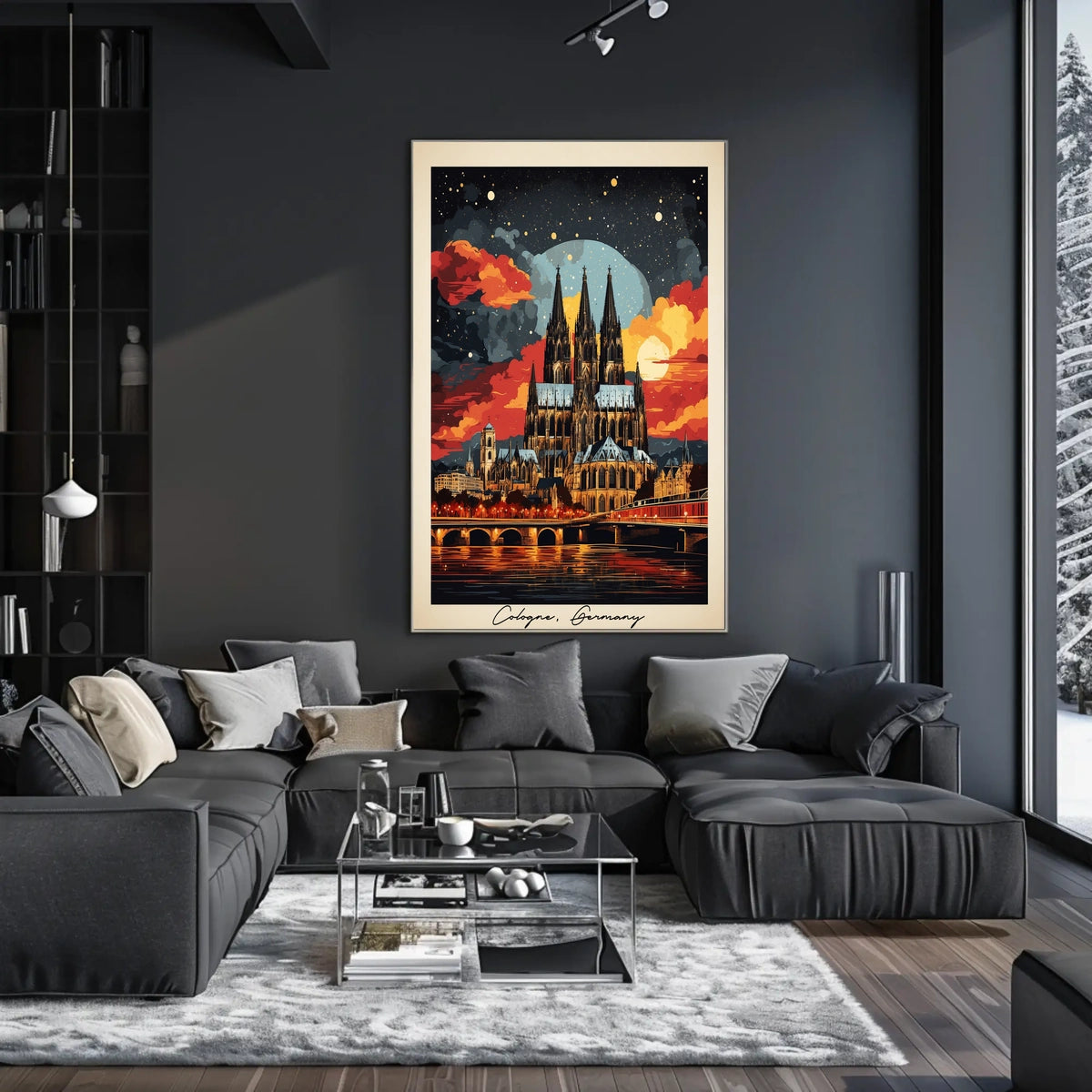 Cologne Cathedral at Sunset Poster