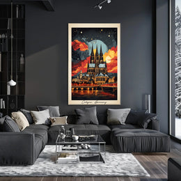 Cologne Cathedral at Sunset Poster