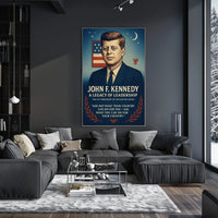 John F. Kennedy Patriotic Vintage Leadership Poster