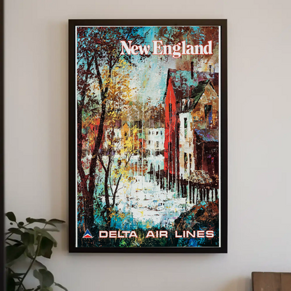 New England Travel Poster - Delta Air Lines