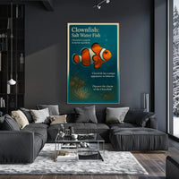 Clownfish Wall Art Print Featuring Marine Charm PosterGoat