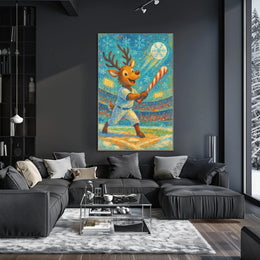 Reindeer Baseball Magic Poster