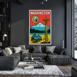 Washington State Landmarks Poster PosterGoat