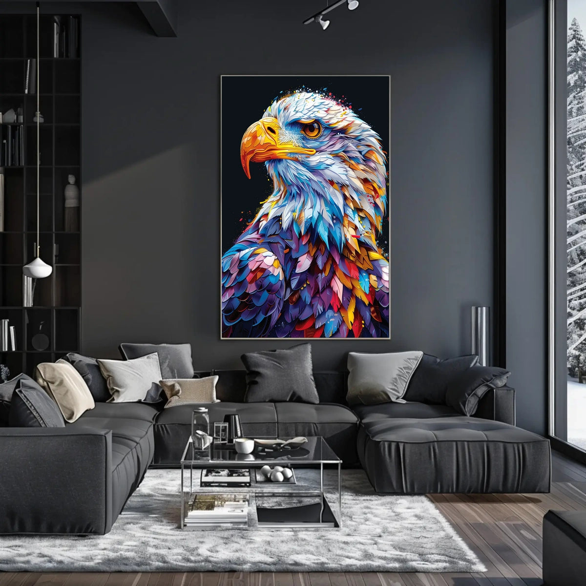 Vibrant Eagle Portrait Poster