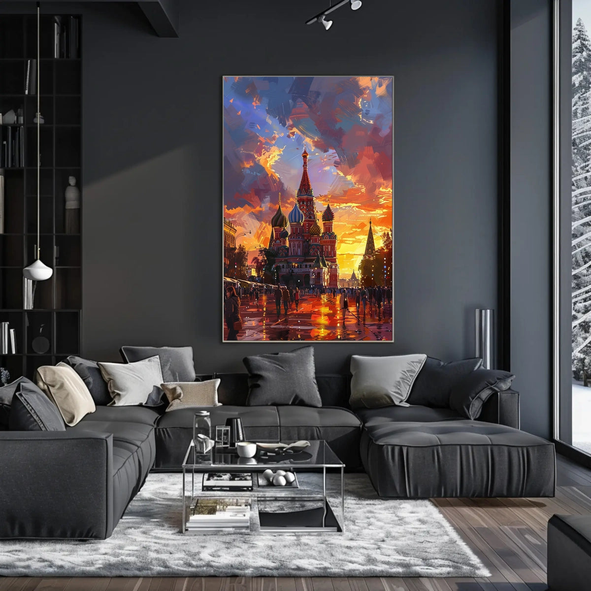 Vibrant Evening At St. BasilS Cathedral Poster