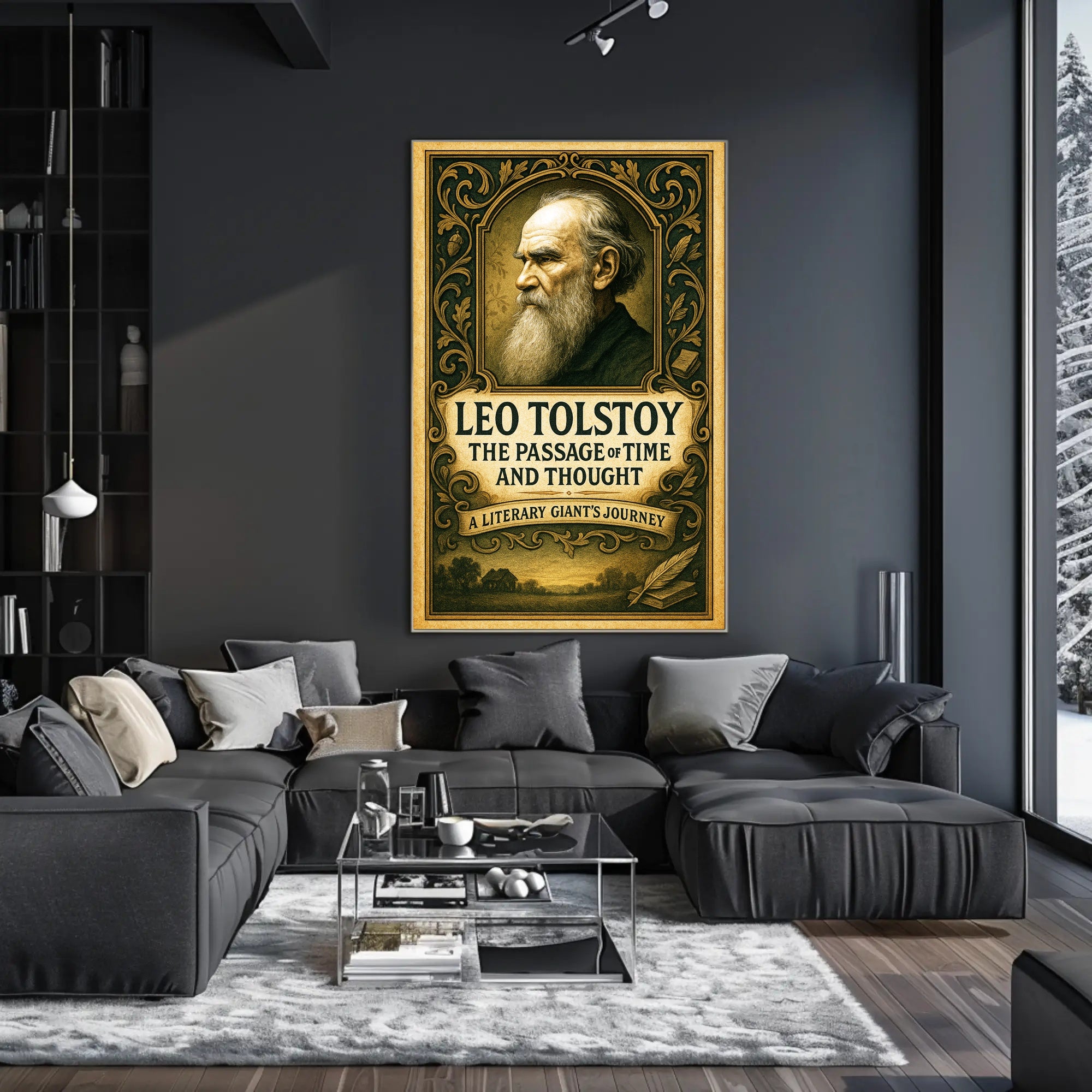 Leo Tolstoy The Passage of Time and Thought Poster PosterGoat