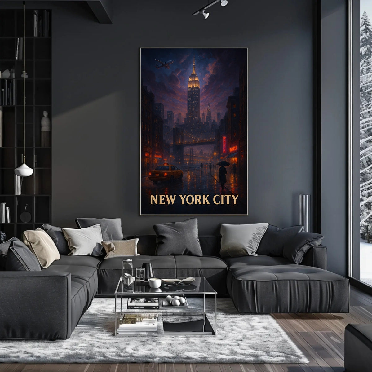 New York City Nightscape Poster