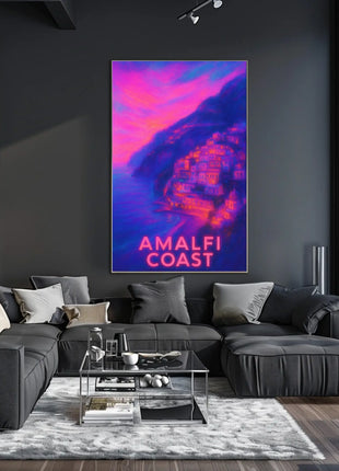 Amalfi Coast Poster Wall Art for Coastal Decor 18x24