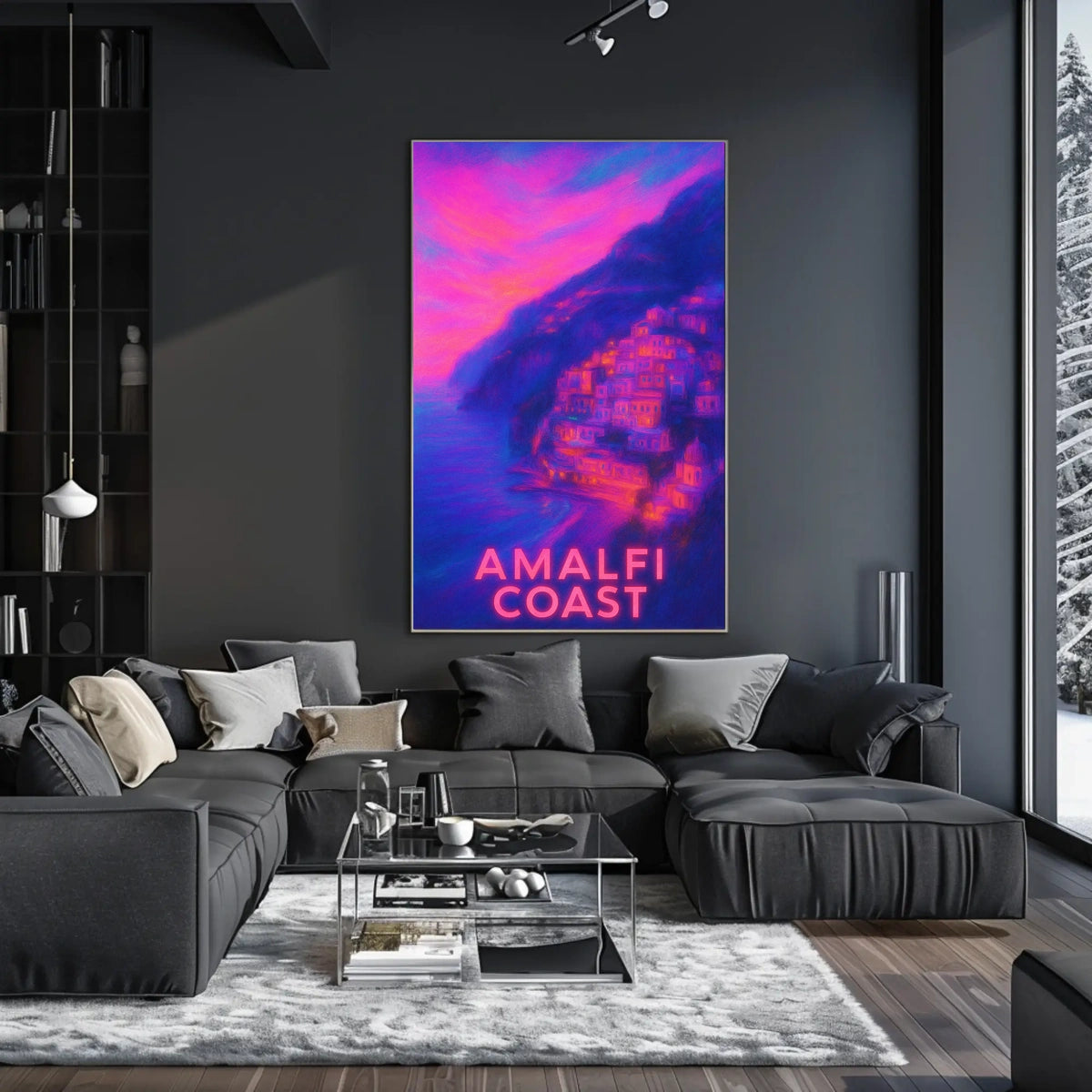Amalfi Coast Poster Wall Art for Coastal Decor 18x24