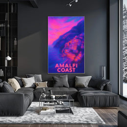 Amalfi Coast Poster Wall Art for Coastal Decor 18x24