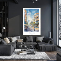 Tel Aviv Street Scene Poster PosterGoat