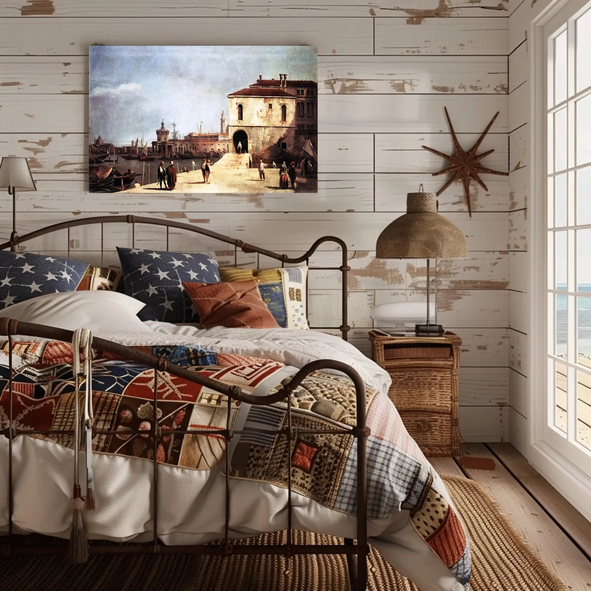 Venetian Harbor Scene: Cultural or Heritage Poster