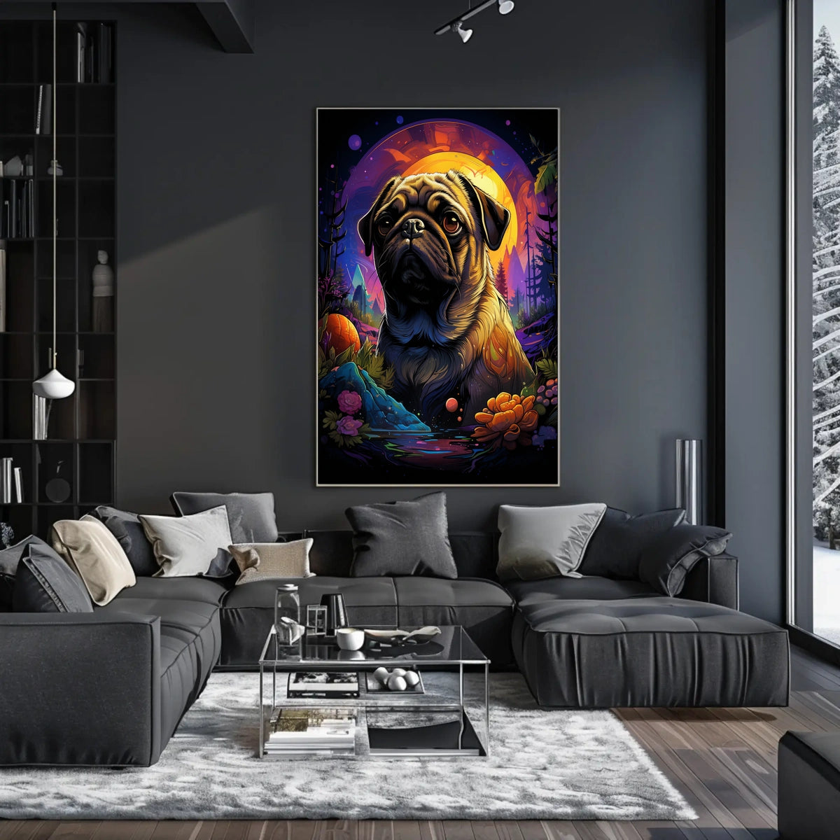 Cosmic Pug Adventure Poster