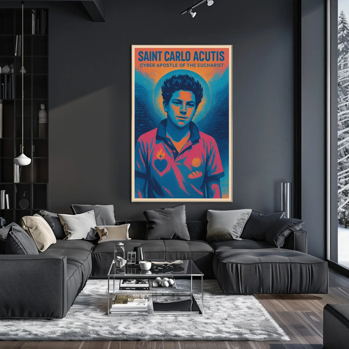 Saint Carlo Acutis Cyber Apostle of the Eucharist Poster