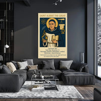 Saint Albert Wisdom Vintage Educational or Infographic Poster