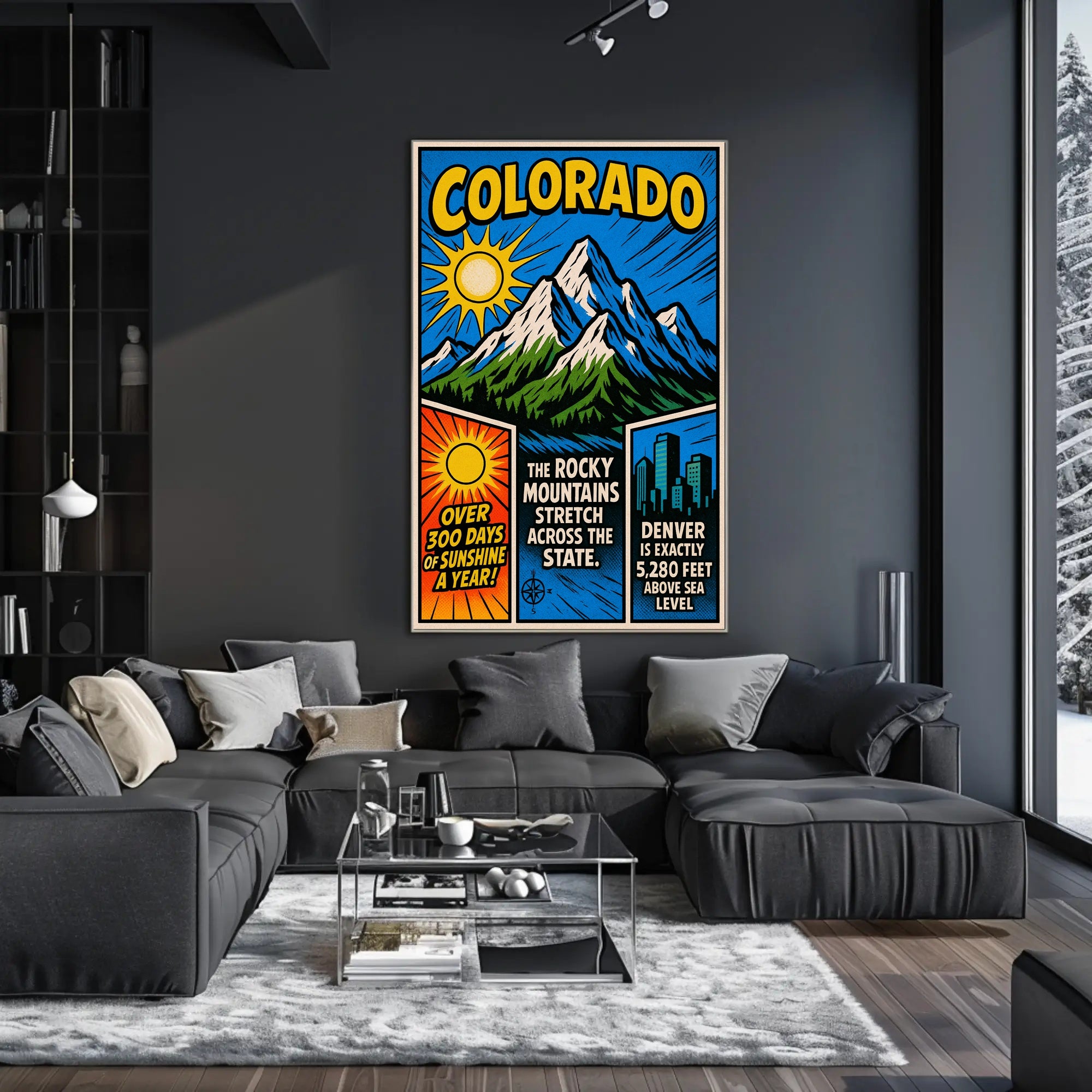Colorado Mile High City Poster