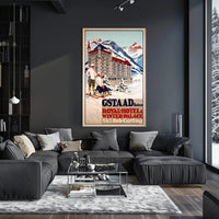 Gstaad Winter Getaway: Vintage Travel Poster PosterGoat