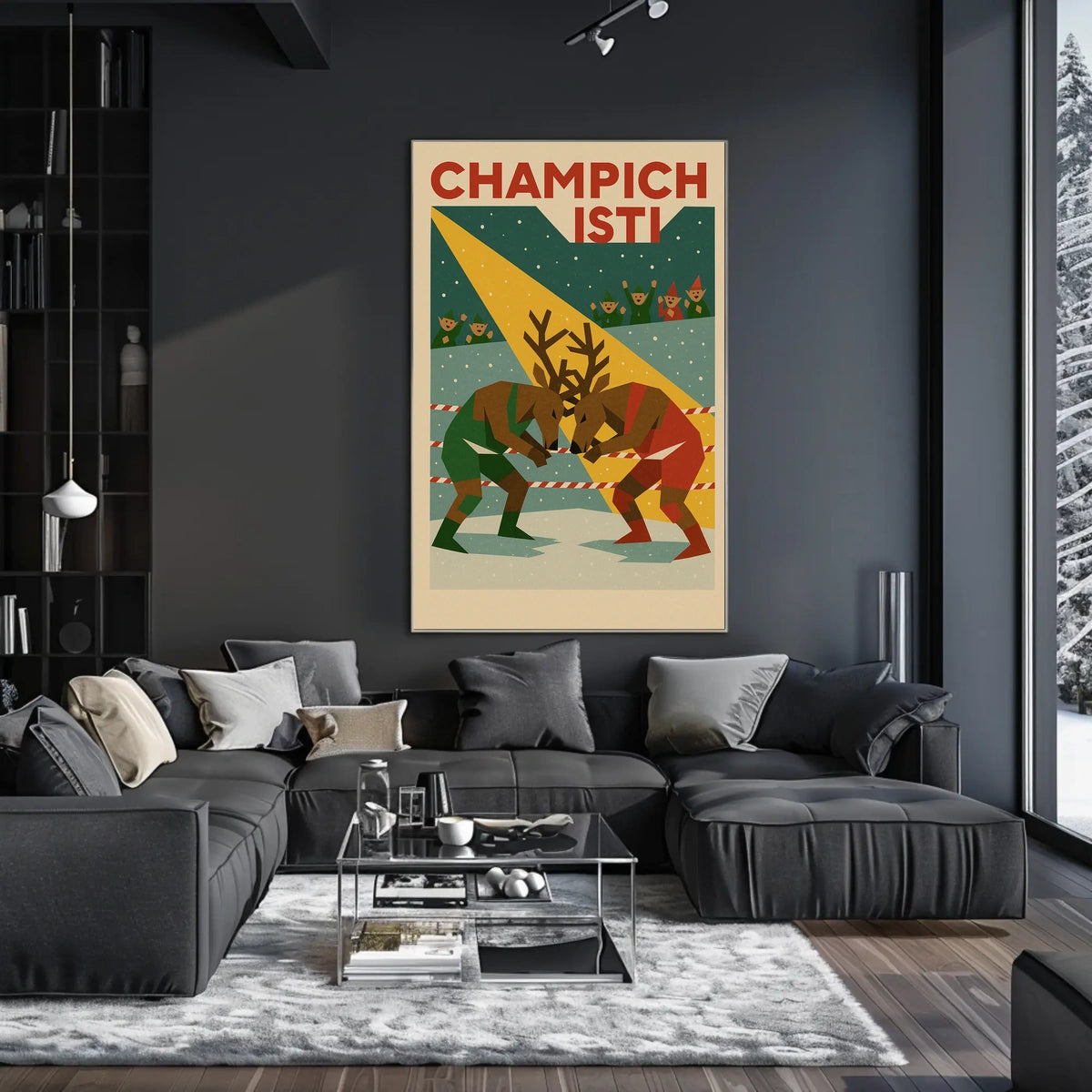 Champich Wrestling Match Poster